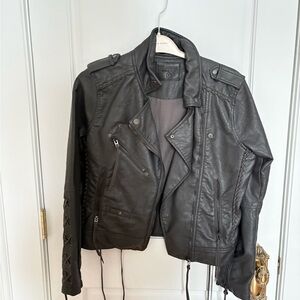 Blank NYC Charcoal Leather Jacket